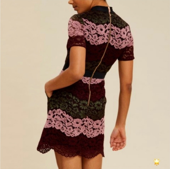 ππ Ted Baker Jaseyy Sheath Lacey Dress Crew Neck Short-Sleeve PTP: 20" - Picture 9 of 16